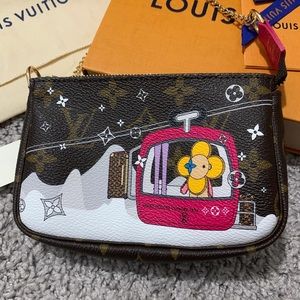 New Auth Louis Vuitton Monogram Pouch / Micro Bag